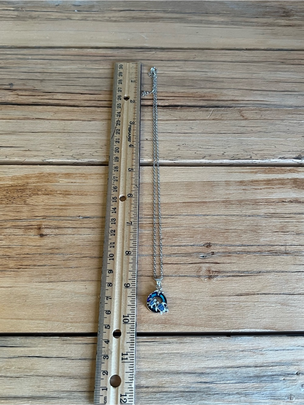 New-Silver-tone Blue Turtle Pendant Necklace With Gift Box - Picture 7 of 7